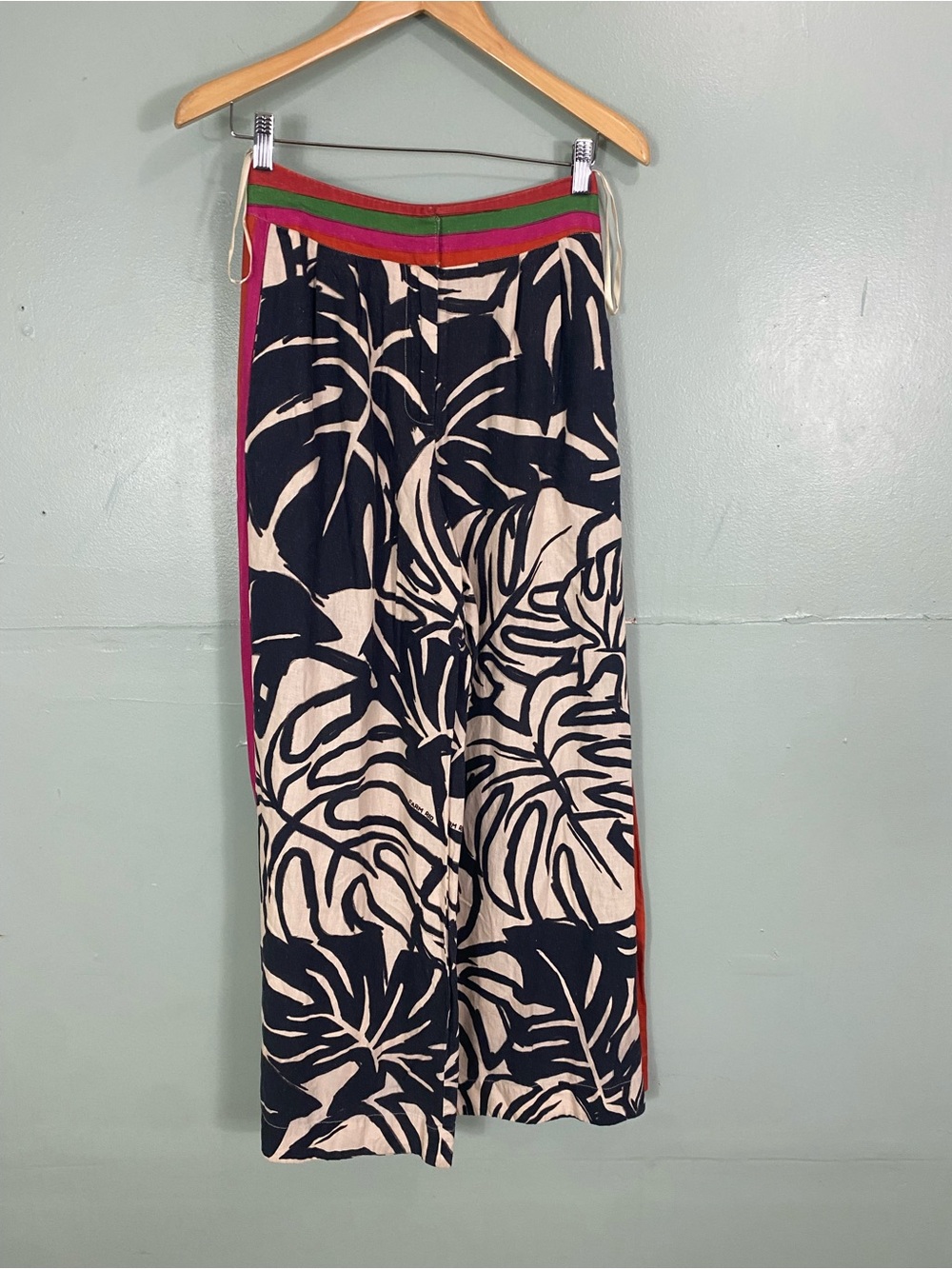 Farm Rio Linen Wide Leg Pants Small Petite